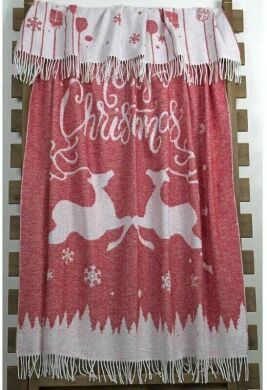 Плед Олени красный - 140*200