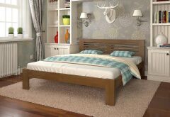 Ліжко ШОПЕН - 120*190 - Сосна - Горіх світлий