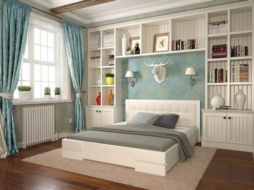 Кровать Регина - 120х190 - сосна - Белая