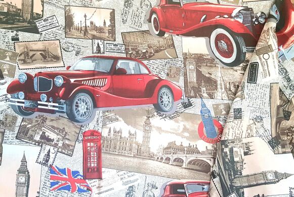 Постільна білизна - Машини Лондон- Бязь Gold Lux